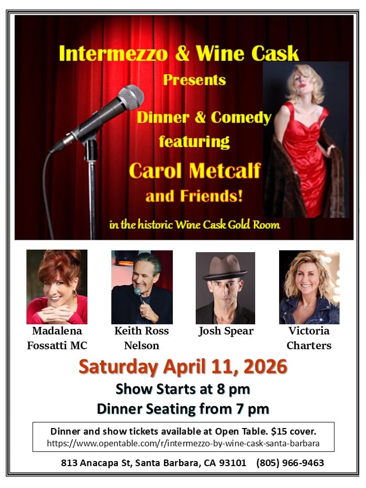 Saturday, April 11th at The Wine Cask Gold Room in Santa Barbara -